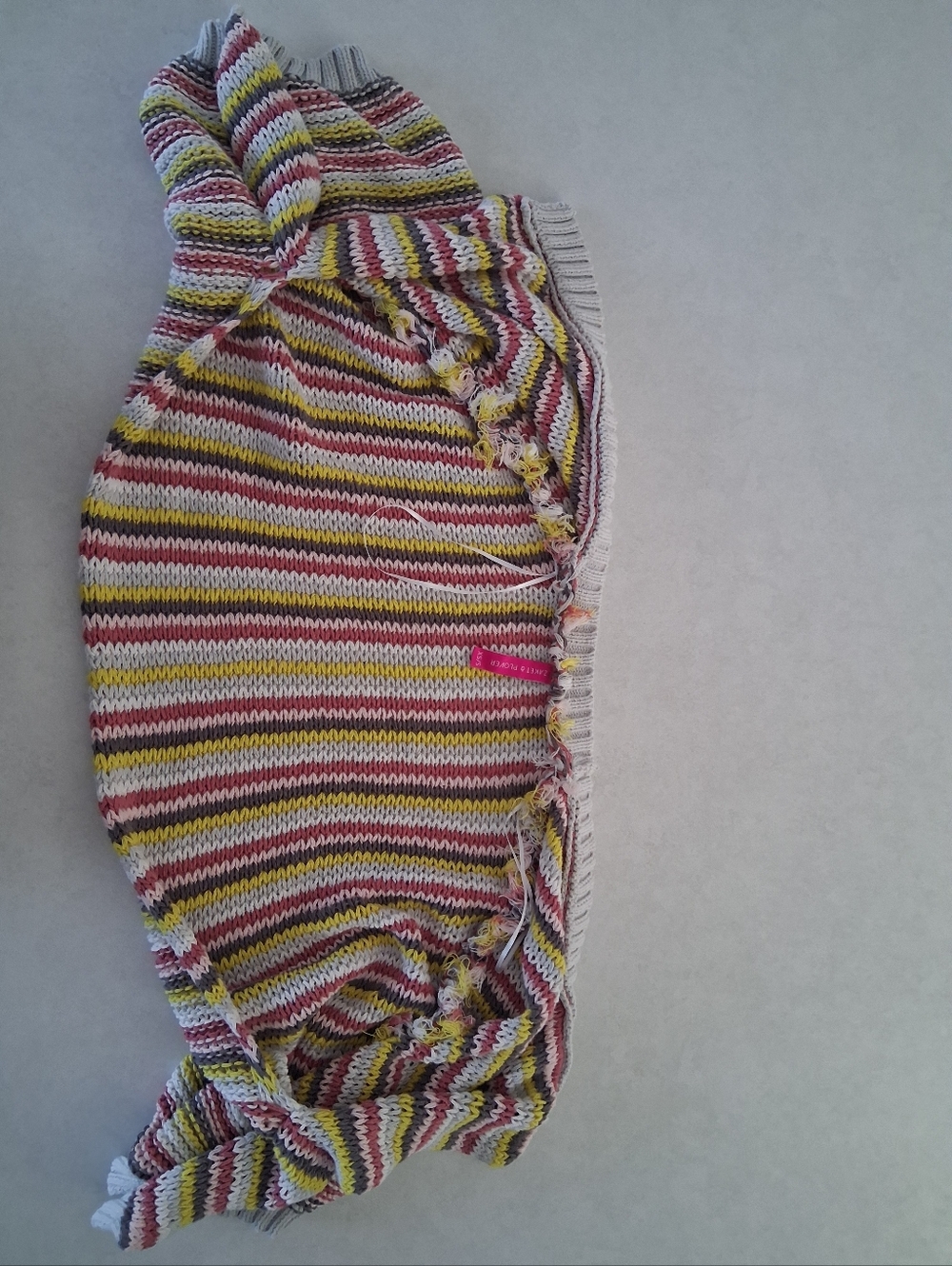 Zaket & Plover/ 100% Cotton/ Striped Knit Shrug Cardigan/ Size US XS/S - Picture 7 of 11